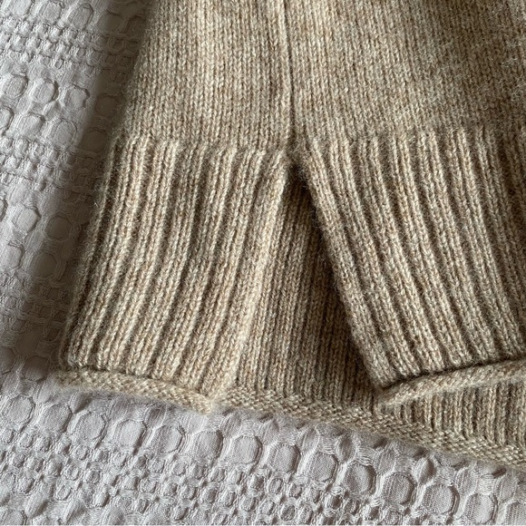 Quince Mongolian Cashmere Boxy Crewneck Sweater Oatmeal S Oversized Roll neck - Picture 9 of 15